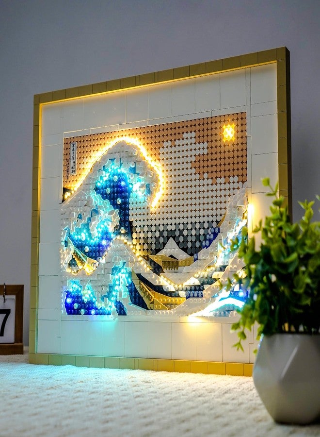 BrickBling LED Lights Compatible with Lego Hokusai - The Great Wave Wall Art Craft, Light up Your Ocean Canvas 31208 - Lights Only, Not Come with Model (Classic Version Light) - Image 4